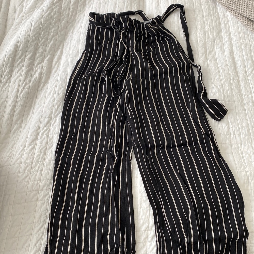 Reformation high waisted striped pants